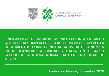 LINEAMIENTOS DE MEDIDAS DE PROTECCIÓN A LA SALUD QUE DEBERÁN CUMPLIR LOS ESTABLECIMIENTOS CON VENTA DE ALIMENTOS